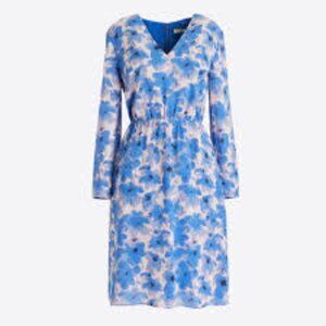 Blue JCrew Floral Mini Dress